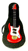 E-Gitarre 120mm im Koffer rot